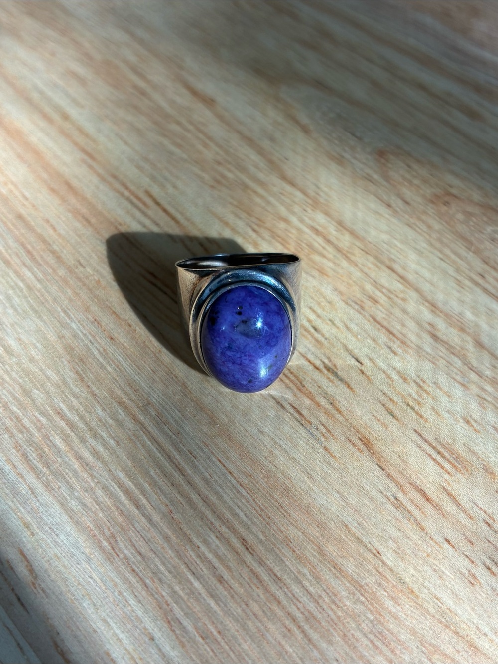 Sterling Silver Ring with Purple Stone